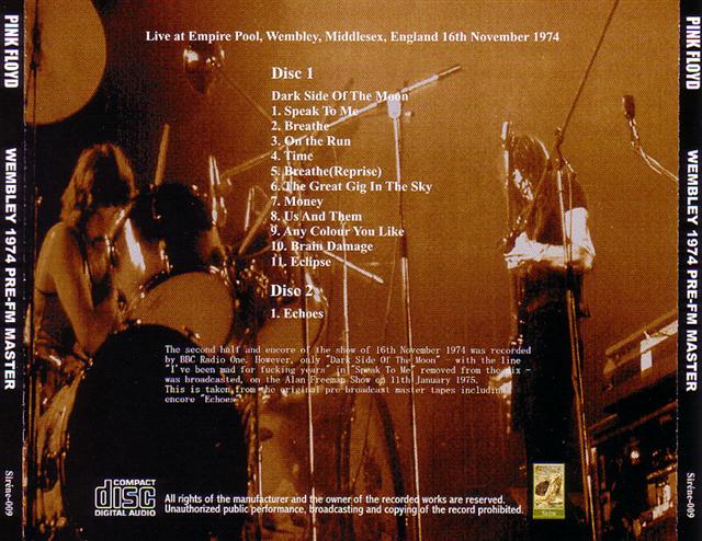 Pink Floyd / Wembley 1974 Pre-FM Master / 2CD – GiGinJapan