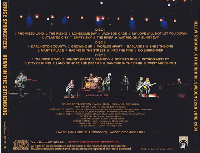 Bruce Springsteen / Down In The Gothenburg / 3CD – GiGinJapan