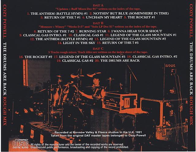 Cozy Powell / The Drums Are Back Rough Mix / 1CD