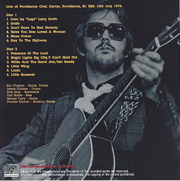 Eric Clapton / Providence 1974 Lampinski Master / 2 CDR – GiGinJapan