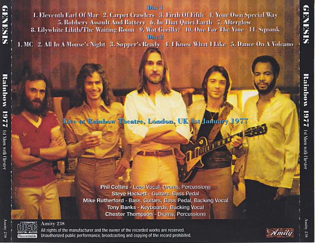 Genesis / Rainbow 1977 1st Show With Chester / 2CDR – GiGinJapan