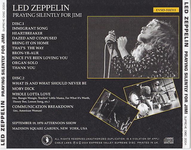 Led Zeppelin / Praying Silently For Jimi / 2CD – GiGinJapan