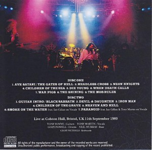 Black Sabbath / Headless Smoke / 2CDR – GiGinJapan