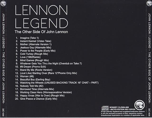 john lennon lost lennon legend (108CDR)-