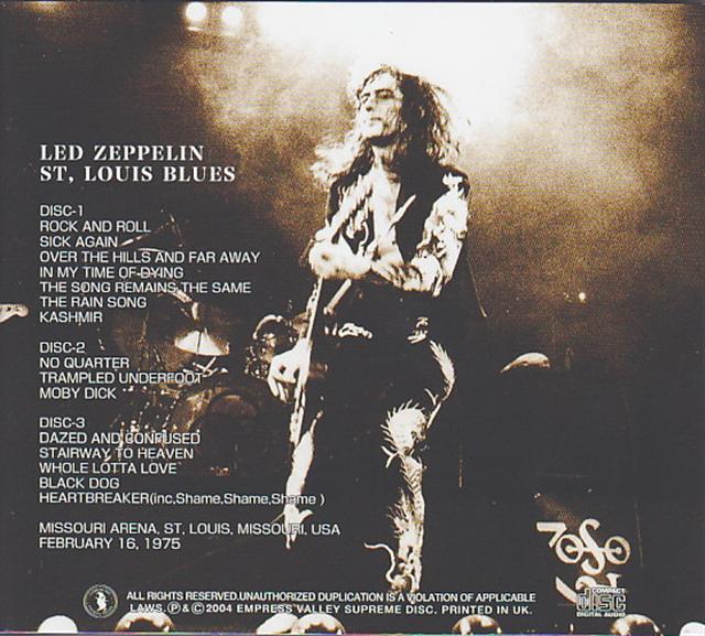 Led Zeppelin / St Louis Blues / 3CD Trifold With Slip Case