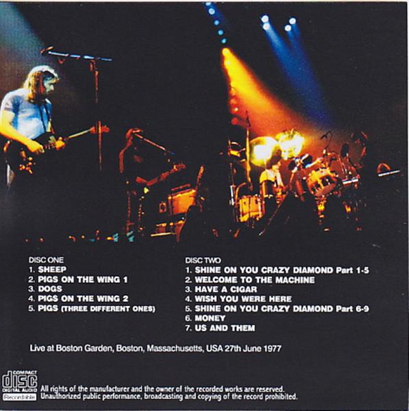 Pink Floyd  Live Boston 1972 (Broadcast Recording) - DOUBLE CD