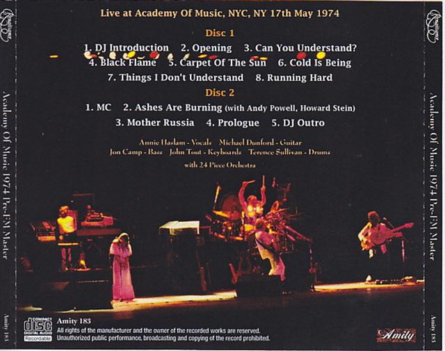 Renaissance / Academy Of Music 1974 Pre FM Master / 2CDR – GiGinJapan