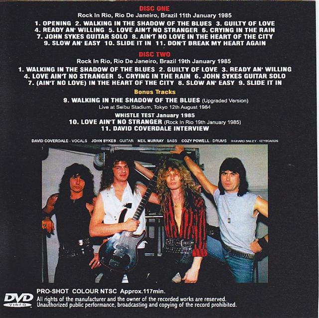 Whitesnake / Rock In Rio 1985 / 2 DVDR – GiGinJapan