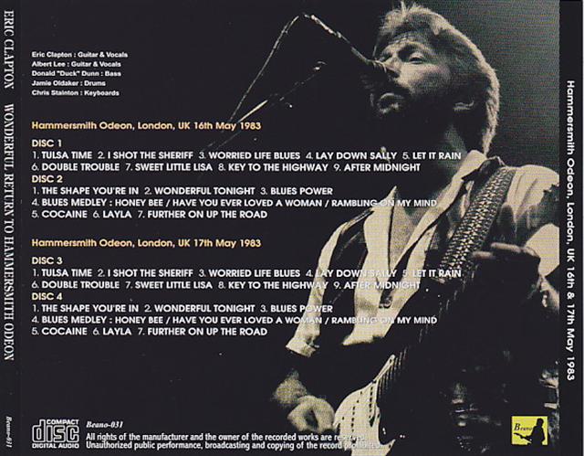 Eric Clapton / Wonderful Return To Hammersmith Odeon / 4CD