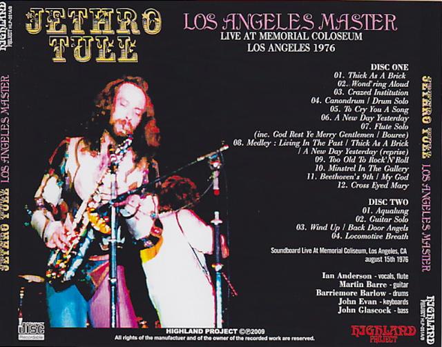 Jethro Tull / Los Angeles Master / 2CDR – GiGinJapan