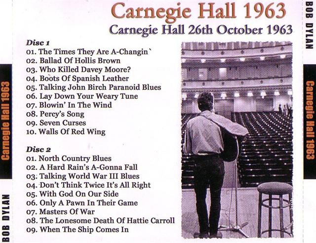 CD / Bob Dylan / Live at Carnegie Hall 1963 / Not For Sale 非売品