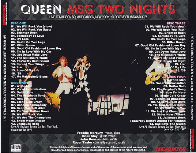 Queen / MSG Two Nights / 4CDR GiGinJapan