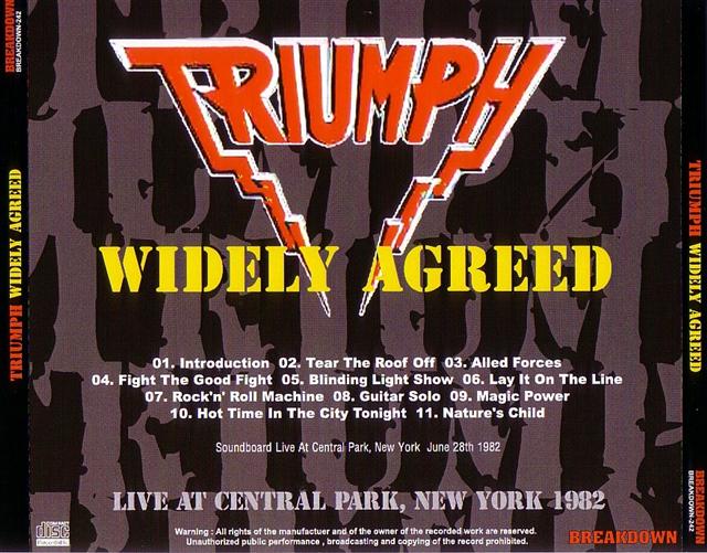 Triumph / Widely Agreed /1CDR – GiGinJapan