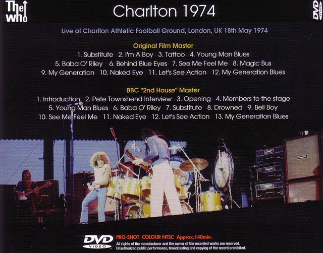 Who / Charlton 1974 / 1DVD – GiGinJapan