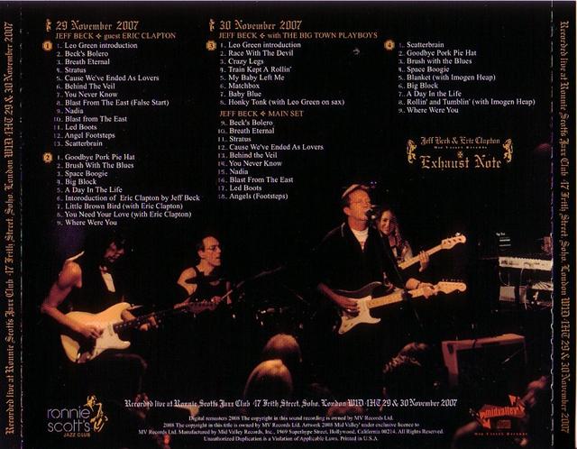 Jeff Beck & Eric Clapton / Exhaust Note /1CD+1DVD – GiGinJapan