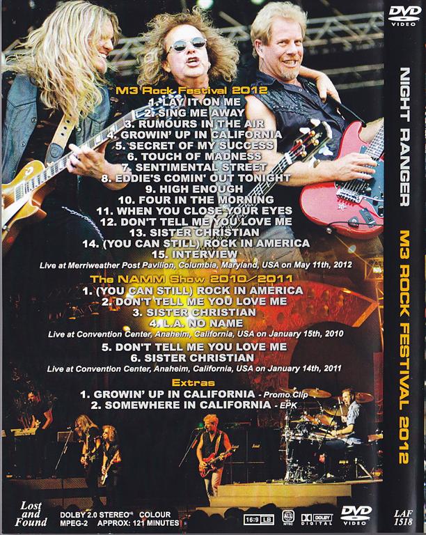 Night Ranger / M3 Rock Festival 2012 / 1DVDR – GiGinJapan