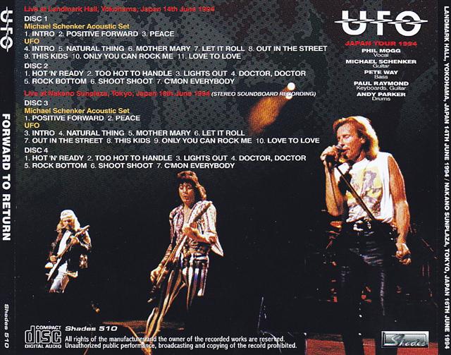 UFO / Forward To Return / 4CD – GiGinJapan