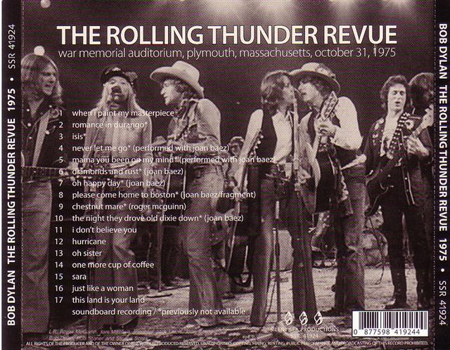 Bob Dylan / The Rolling Thunder revue 1975 /1CD – GiGinJapan