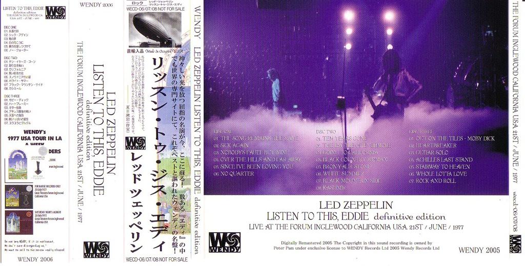 Led Zeppelin / Listen To This, Eddie / 3CD OBI Strip – GiGinJapan