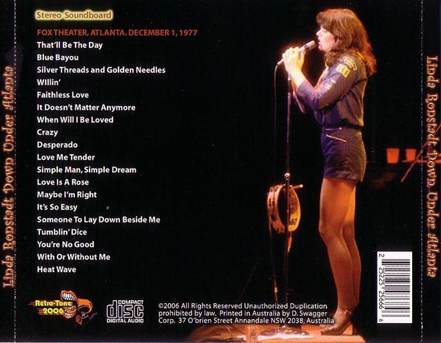 Linda Ronstadt / Down Under Atlanta /1CD – GiGinJapan