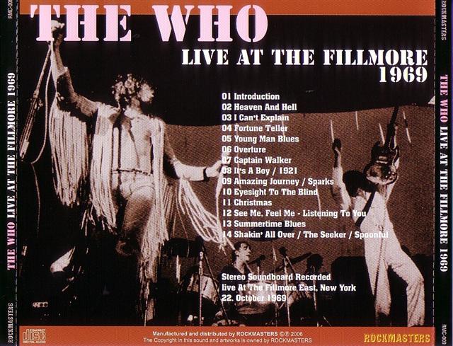 Who / Live At The Fillmore 1969 / 1CD – GiGinJapan