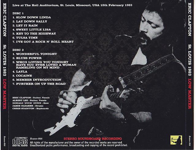 Eric Clapton / St Louis 1983 Low Master / 2CD – GiGinJapan