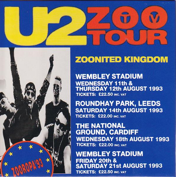 U2 / Zoo Tour Zoonited Kingdom / 12CD Box Set Wx Tour Booklet