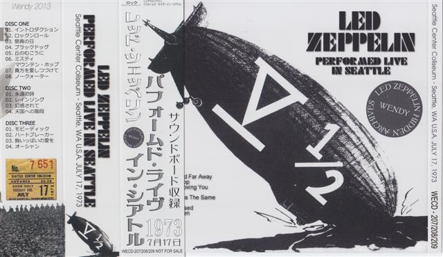 Led Zeppelin / Performed Live In Seattle / 3CD Wx OBI Strip