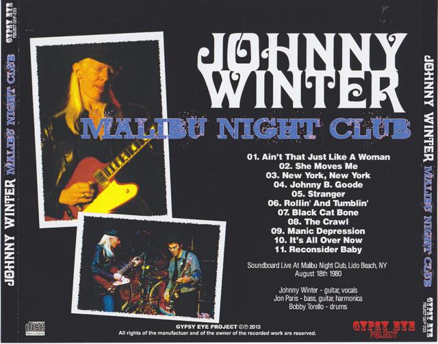 Johnny Winter / Malibu Night Club / 1CDR – GiGinJapan