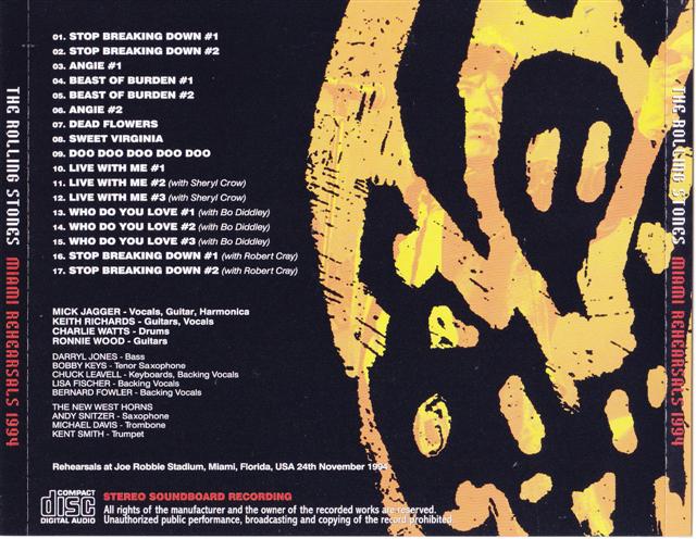 Rolling Stones / Miami Rehearsals 1994 / 1CD – GiGinJapan