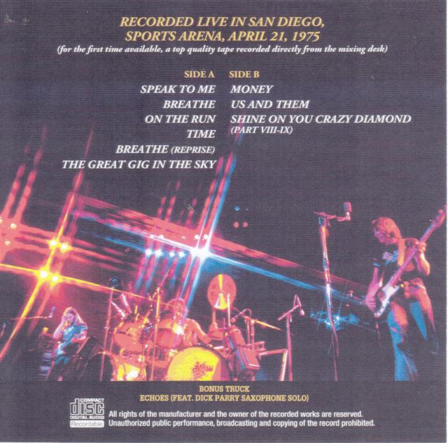 Pink Floyd / California Soundboard / 1 CDR – GiGinJapan