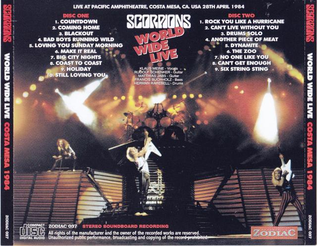 Scorpions / World Wide Live Costa Mesa 1984 / 2CD – GiGinJapan