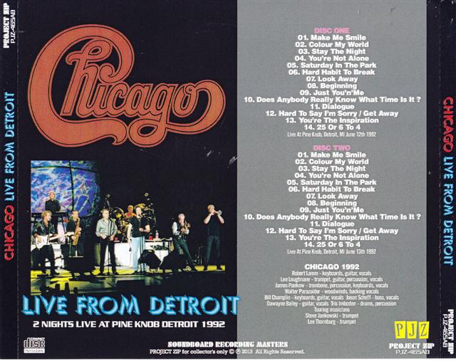 Chicago / Live From Detroit / 2CDR – GiGinJapan