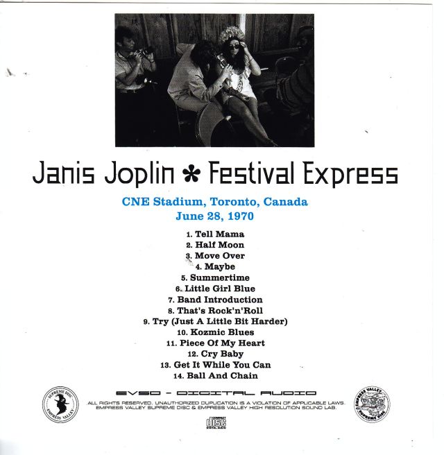 Janis Joplin / Festival Express / 1CD Paper Sleeve – GiGinJapan