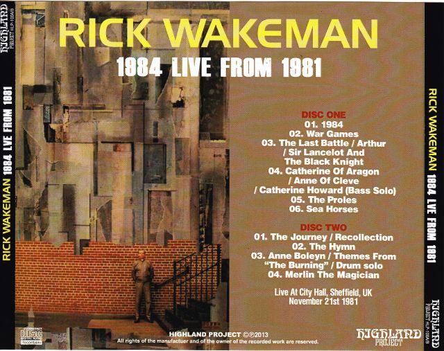 Rick Wakeman / 1984 Live From 1981/ 2CDR – GiGinJapan