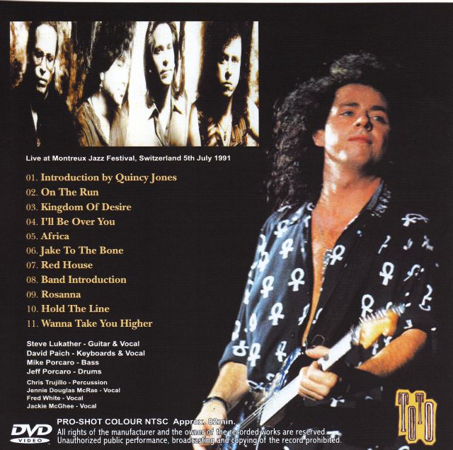 TOTO / Montreux 1991 / 1 DVDR – GiGinJapan