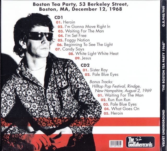 The Velvet Underground CD: March 13th 1969 - The Boston Tea Party (2-CD) -  Bear Family Records