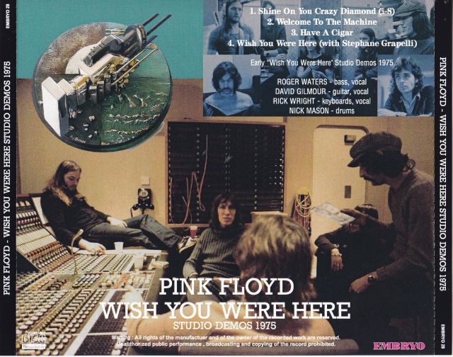 Pink Floyd / Wish You Were Here Studio Demos 1975 / 1CDR – GiGinJapan