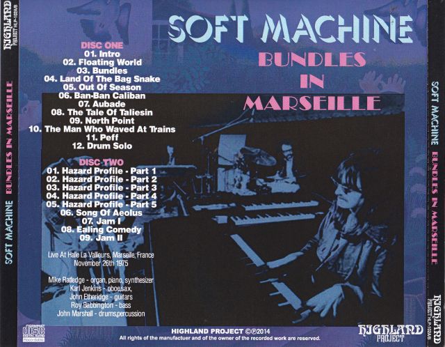 Soft Machine Bundles In Marseille 2CDR GiGinJapan