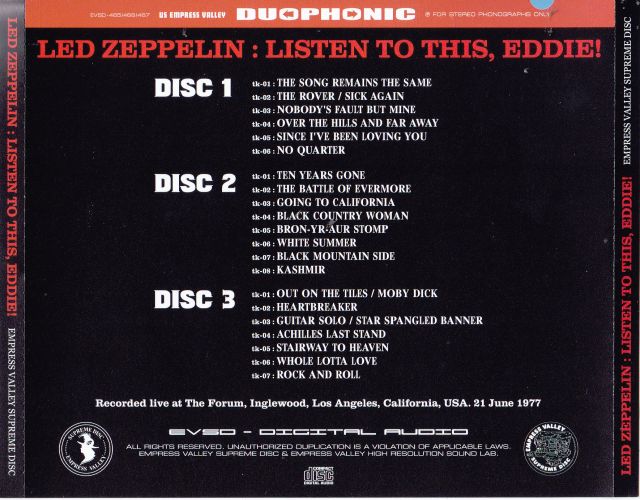 Led Zeppelin / Listen To This Eddie / 3CD – GiGinJapan