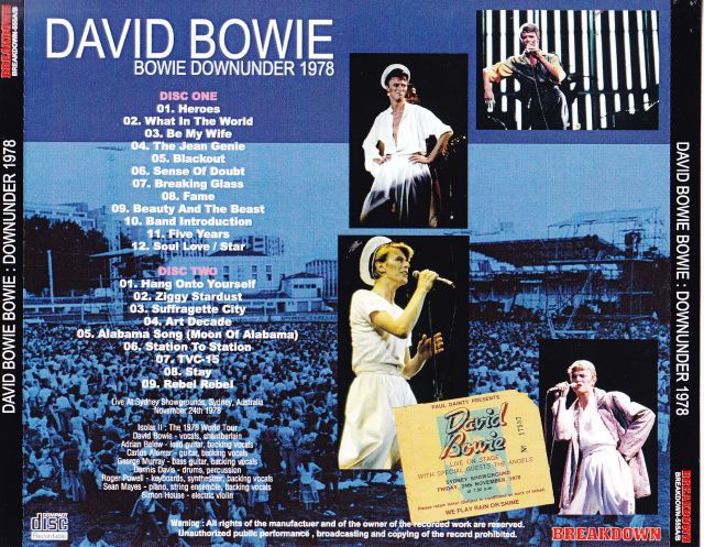 David Bowie / Bowie Downunder 1978 / 2CDR – GiGinJapan