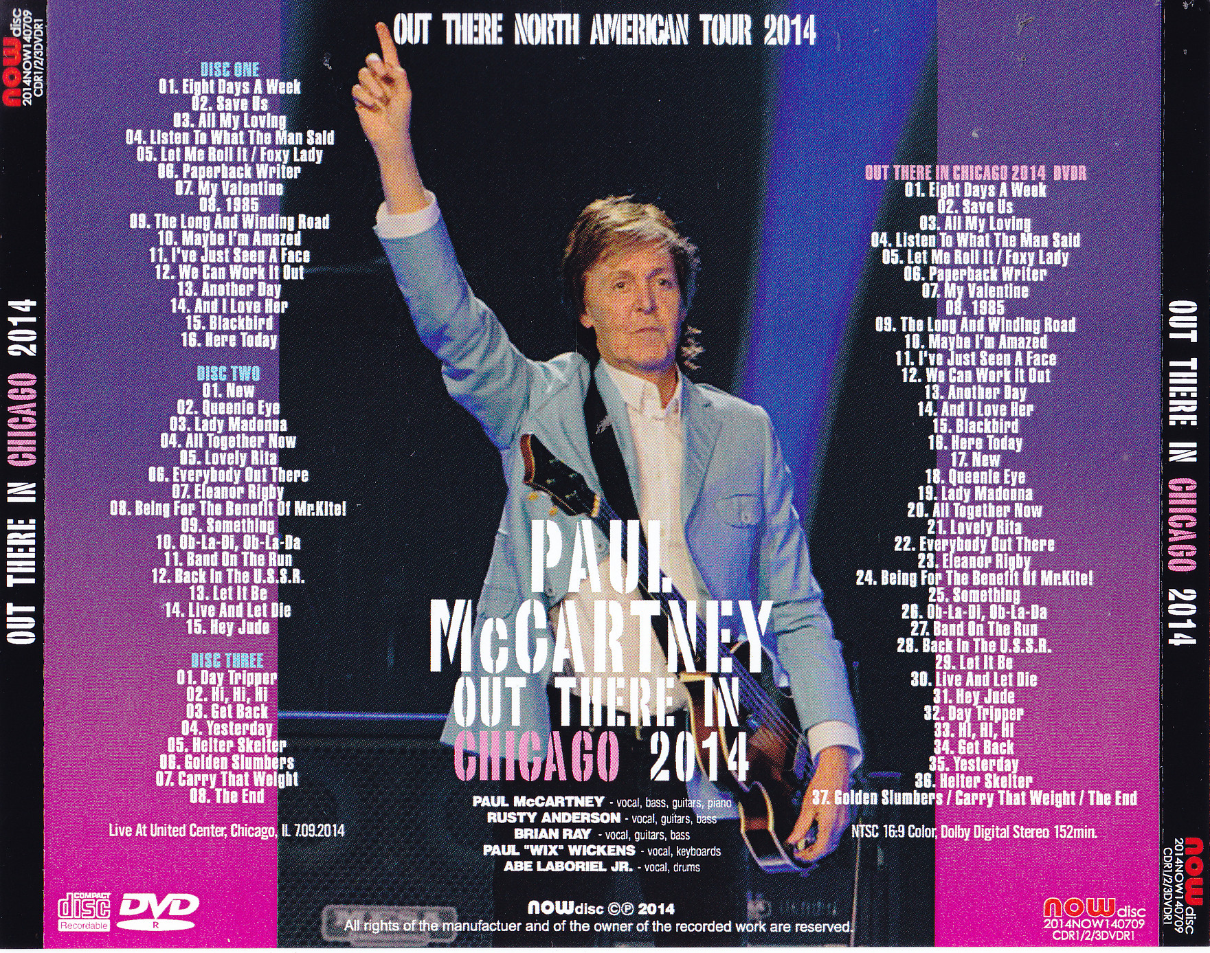 Paul McCartney / Out There In Chicago 2014 / 3CDR+1DVDR – GiGinJapan