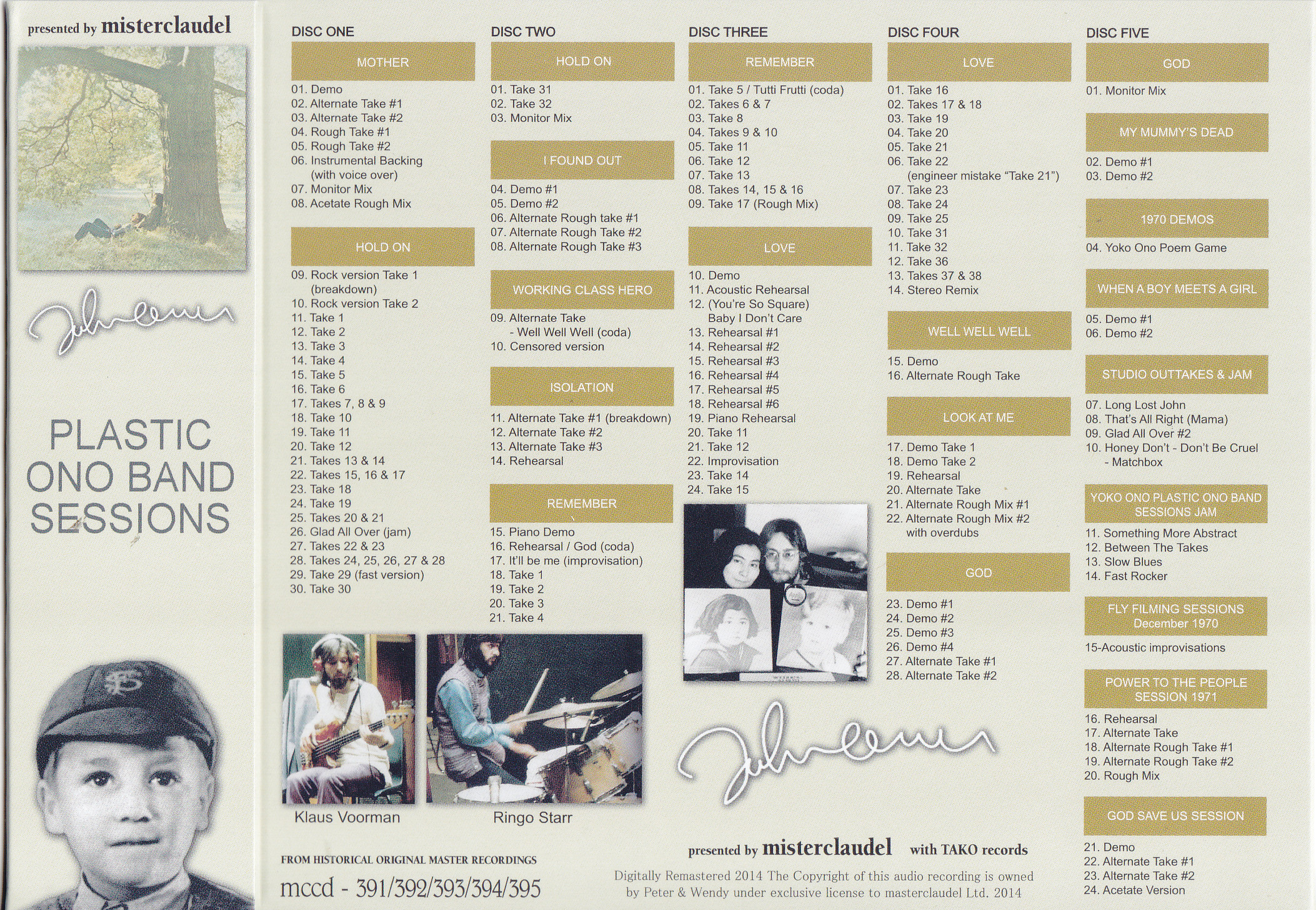 John Lennon / Plastic Ono Band Sessions / 5CD Wx Slipcase – GiGinJapan