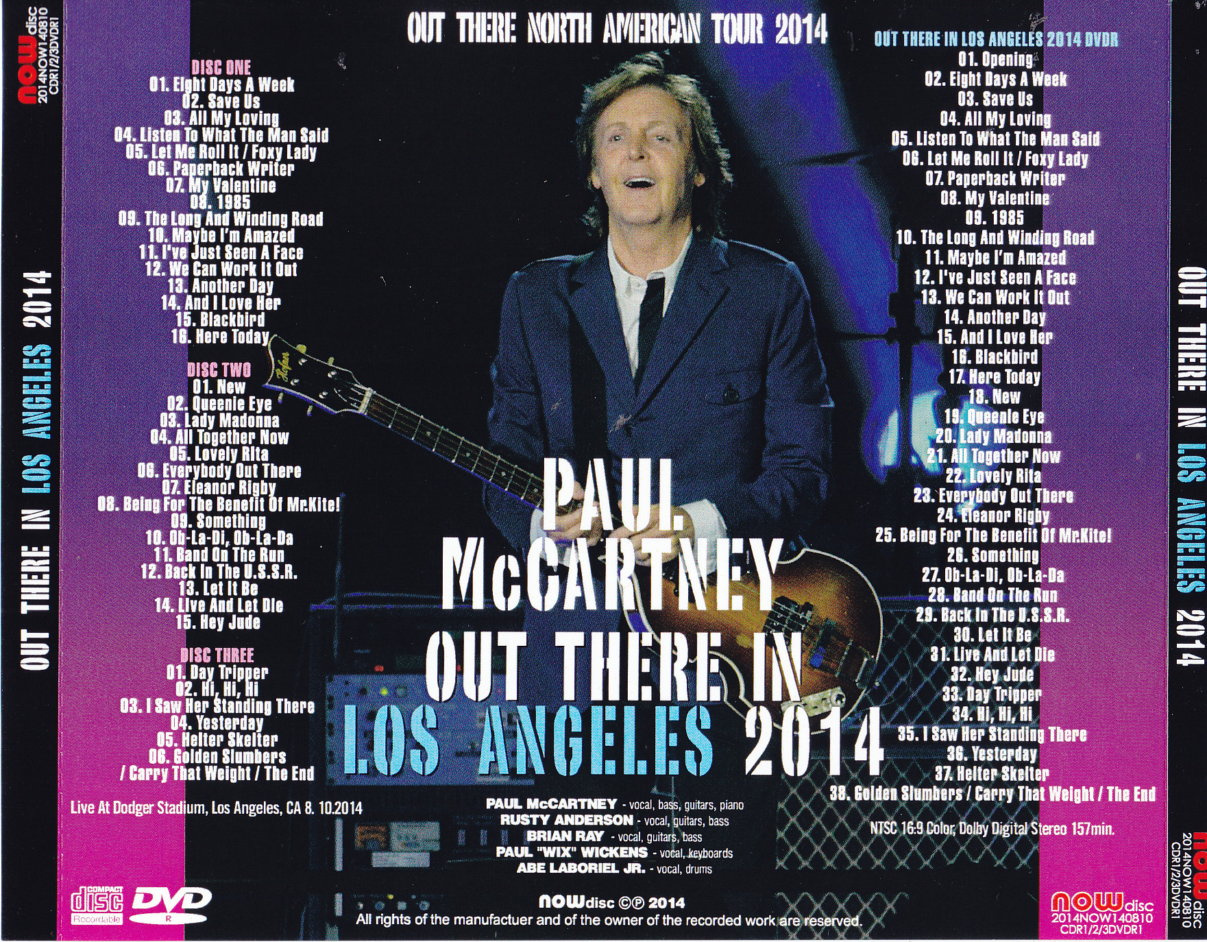 Paul McCartney / Out There In Los Angeles 2014 / 3CDR+1DVDR