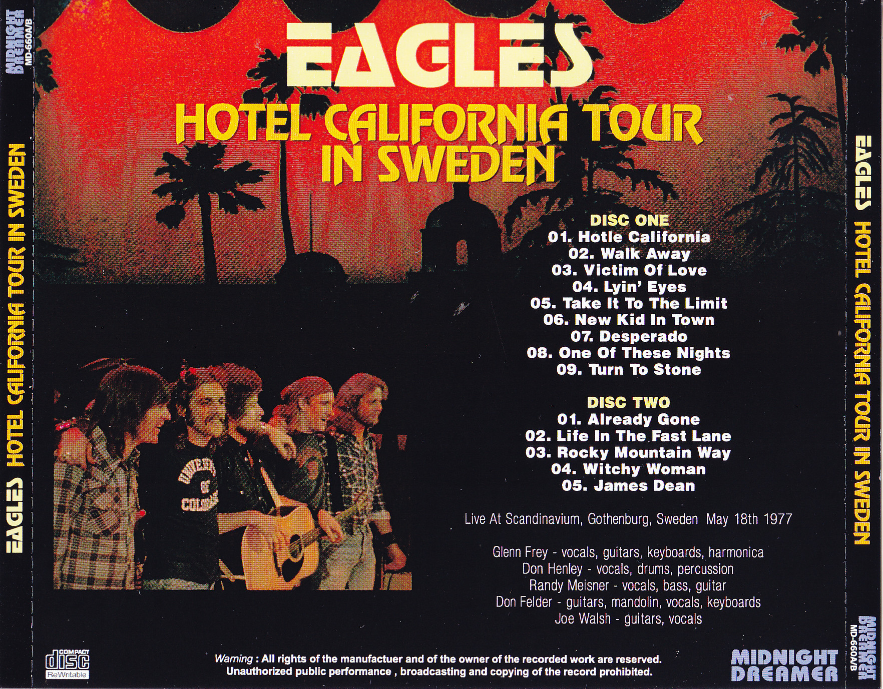 Eagles / Hotel California Tour In Sweden / 2CDR – GiGinJapan