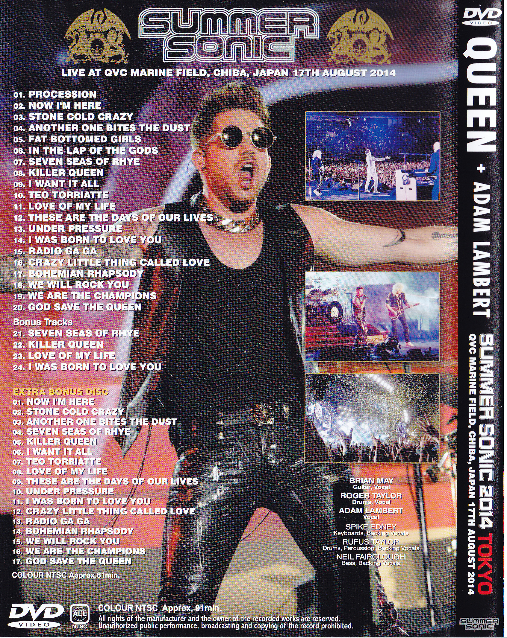 Queen u0026 Adam Lambert / Summer Sonic 2014 Tokyo / 1DVD – GiGinJapan