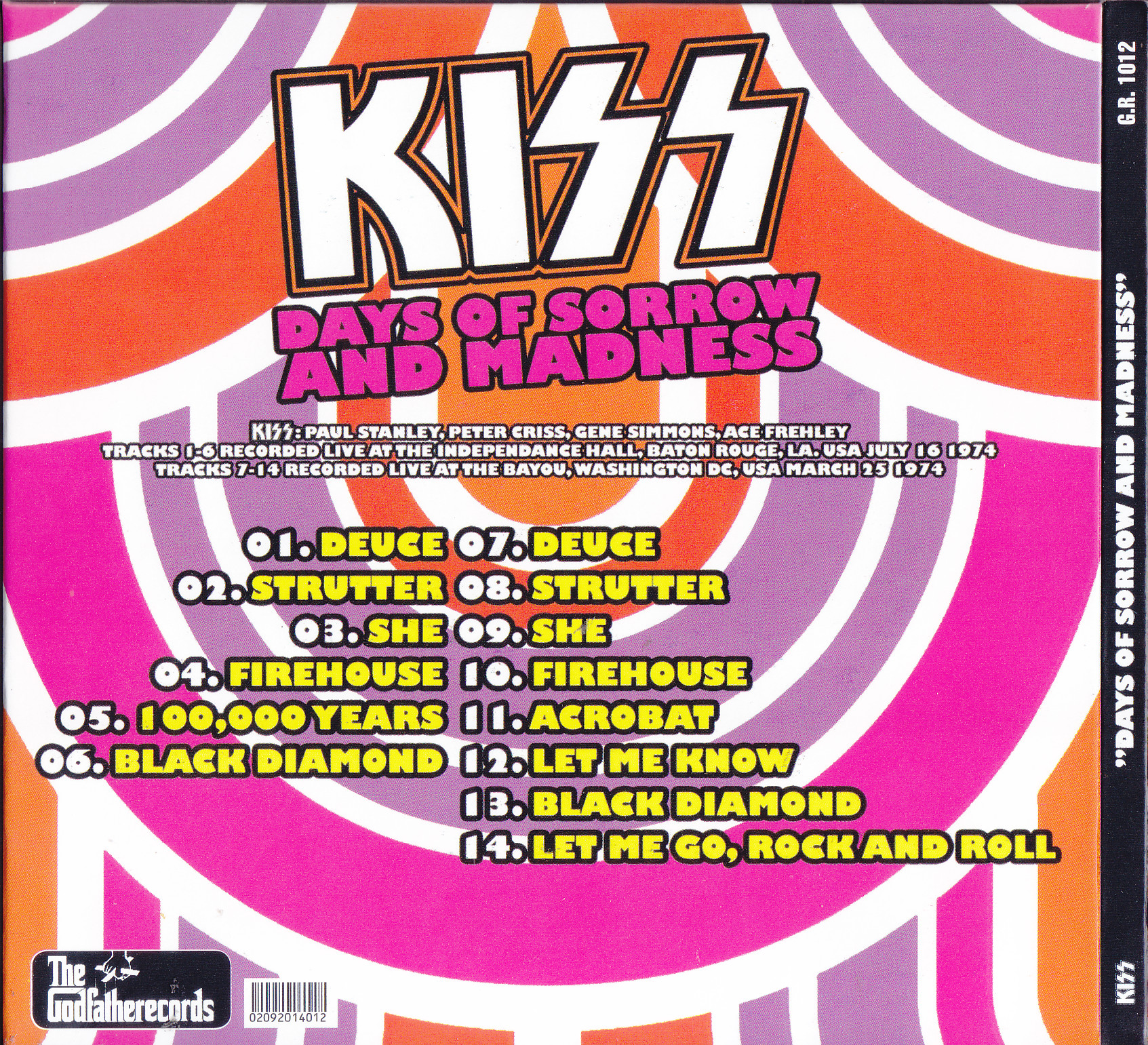 スーパーセール】 洋楽 Kiss / Days Of Sorrow And Madness / 1974 