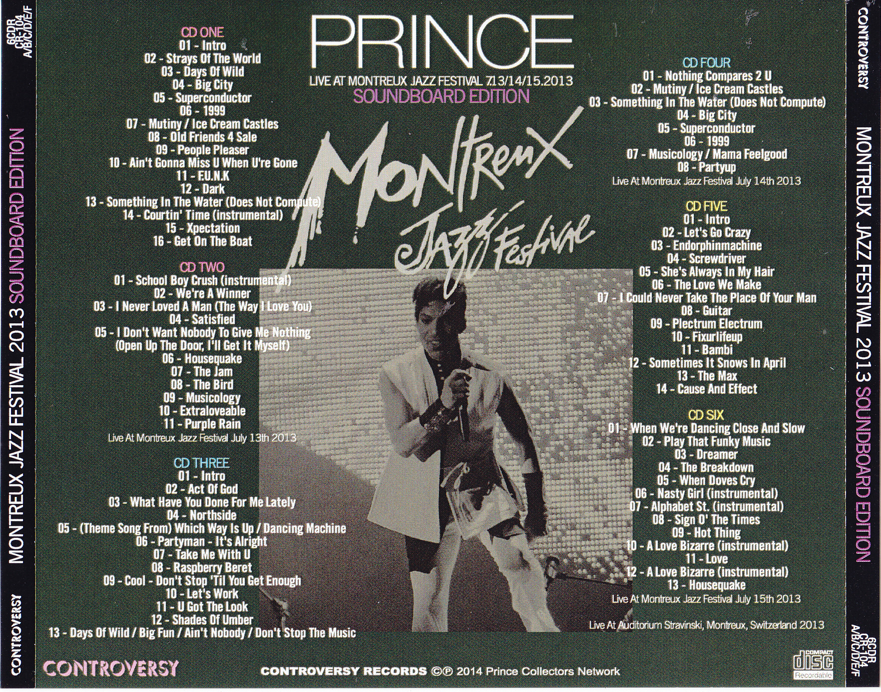 Prince / Montreux Jazz Festival 2013 Soundboard Edition / 6CDR 