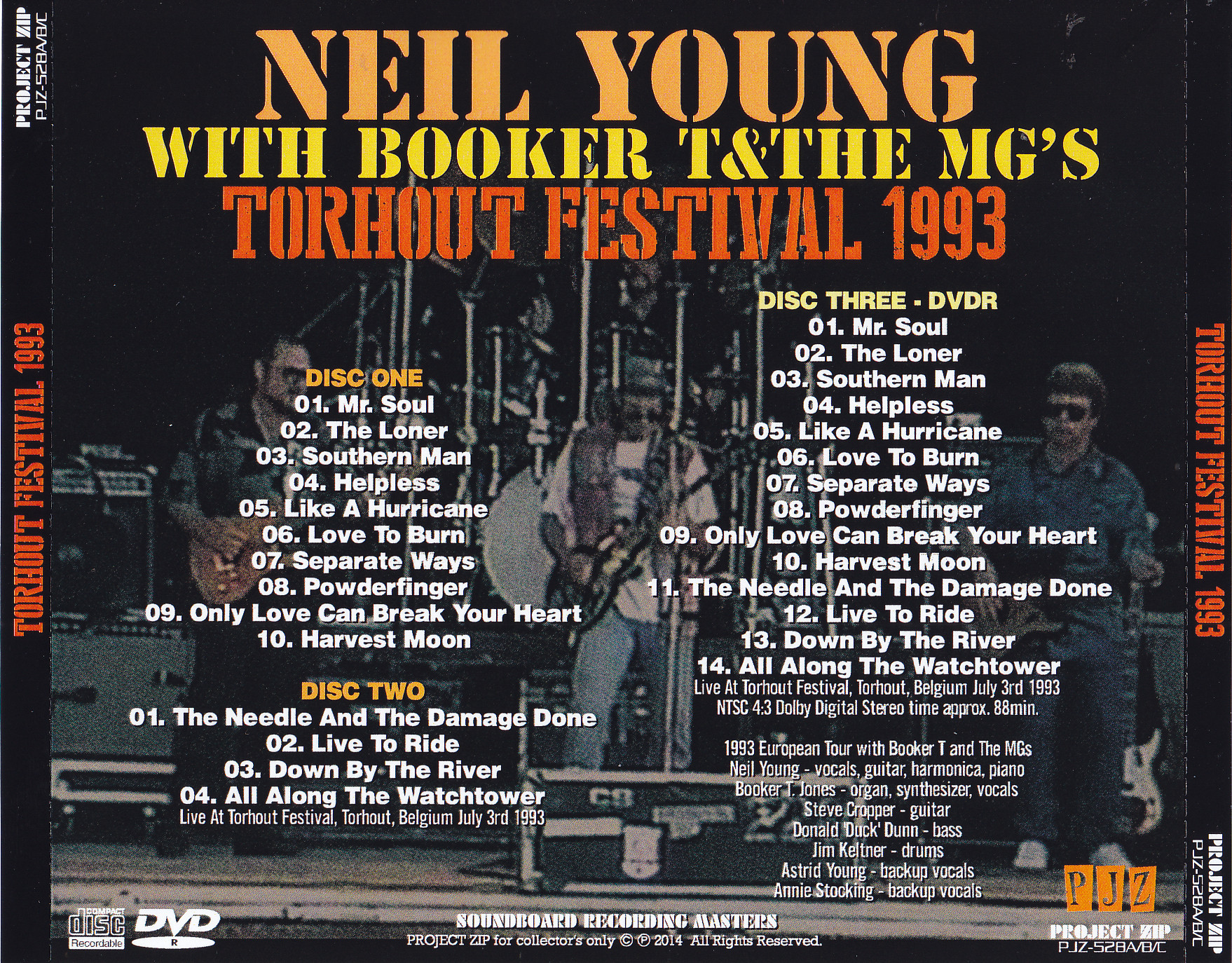Neil Young With Booker T u0026 The MGS / Torhout Festival 1993 / 2CDR+1DVDR –  GiGinJapan
