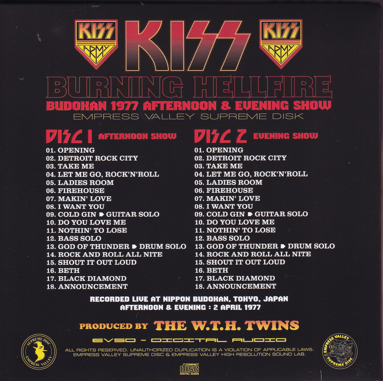 KISS / Burning Hellfire Budokan 1977 / 2CD Box Set – GiGinJapan